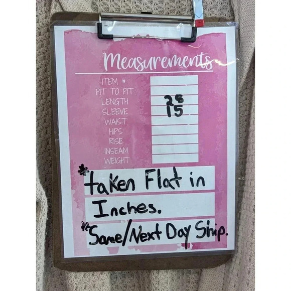 Vintage Bams San Francisco Beige Waffle Knit Open Front Cardigan - Picture 8 of 8